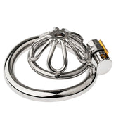 BDStyle Petal Metal Chastity Cage With Small Bent Ring Male Chastity